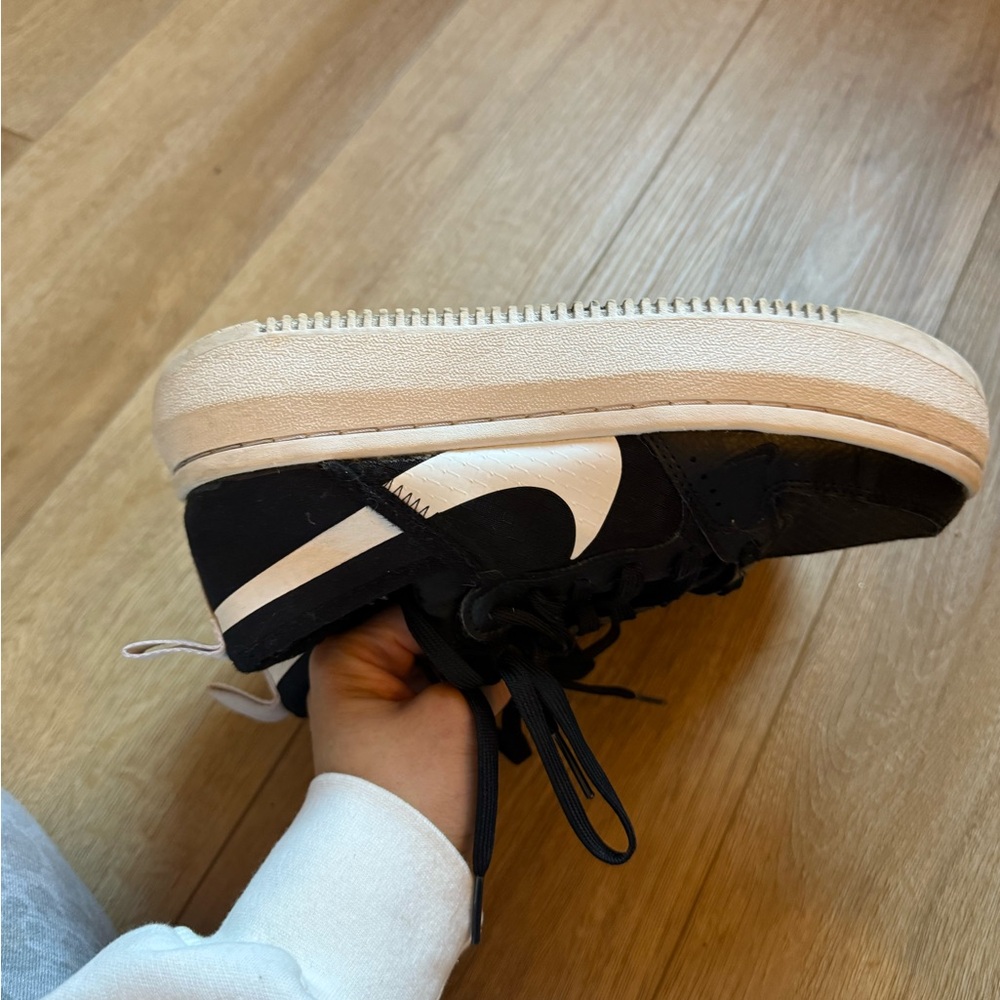 Nike Black and White Platform Sneakers - Picture 3 of 7